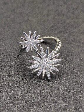 David Yurman 925 Silver Rings with Original Pouch